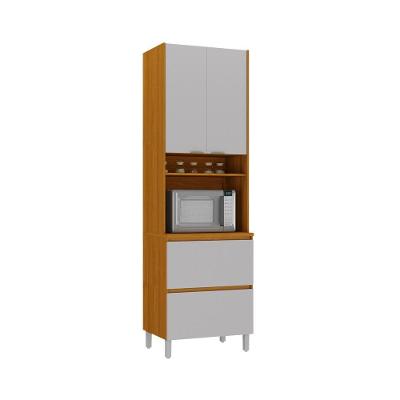 Paneleiro 3 Portas 1 Gaveta Nicho Forno 100% Mdf Lumina - Itatiaia Cinamomo-fendi