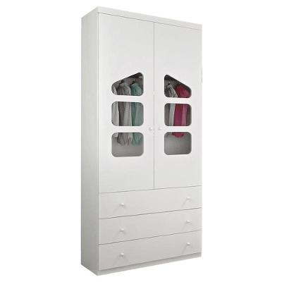 Guarda Roupa Infantil Eloisa 2 Portas E 3 Gavetas Branco - Phoenix Baby Branco