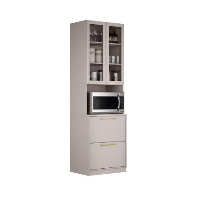Paneleiro Torre Quente Essence 3 Portas 1 Gaveta 230cm De Altura 1 Nicho Para Forno - Itatiaia Fendi