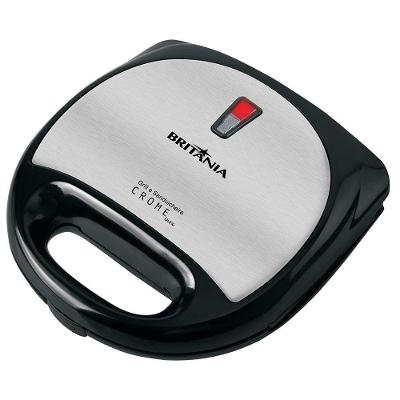 Sanduicheira E Grill Britania Crome 2 Inox 127V