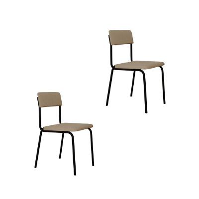 Cadeira Fit Fixa C/4 Pes 475 X 505 X 810 Mm C/2 Un. Corriente Areia Corriente Areia