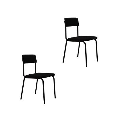 Cadeira Fit Fixa C/4 Pes 475 X 505 X 810 Mm C/2 Un. Preto Preto
