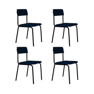 Cadeira Fit Fixa C/4 Pes 475 X 505 X 810 Mm C/4 Un. Corriente Azul Corriente Azul