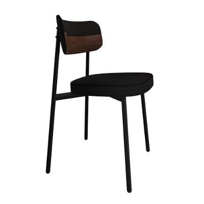 Cadeira Alloa Fixa C/4 Pés 50 X 44,7 X 83,8 Cm C/1 Un. Corriente Preto/courino Whisky Corriente Preto/courino Whisky