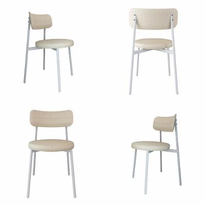 4 Unidades Cadeira Kyta Fixa C/4 Pés 50 X 44,7 X 83,8 Cm Pés Brancos. Corriente Areia Corriente Areia