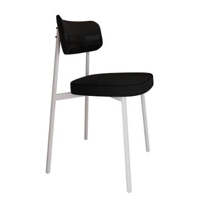 Cadeira Alloa Fixa C/4 Pés 50 X 44,7 X 83,8 Cm C/1 Un. Corriente Preto/courino Preto Corriente Preto/courino Preto
