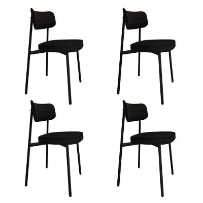 Cadeira Alloa Fixa C/4 Pés 50 X 44,7 X 83,8 Cm C/4 Un. Corriente Preto Corriente Preto