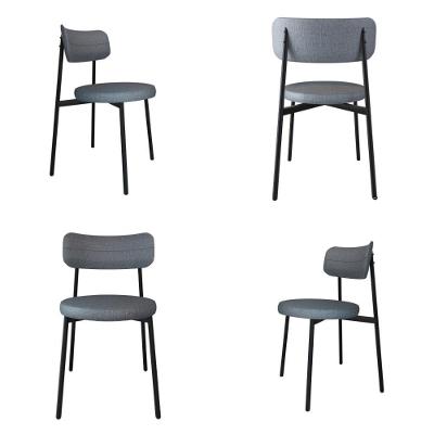 4 Unidades Cadeira Kyta Fixa C/4 Pés 50 X 44,7 X 83,8 Cm. Corriente Cinza Corriente Cinza