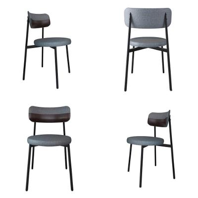 4 Unidades Cadeira Kyta Fixa C/4 Pés 50 X 44,7 X 83,8 Cm. Corriente Cinza/courino Café Corriente Cinza/courino Café