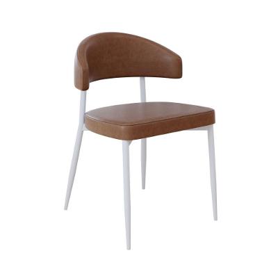 Cadeira Bless Fixa C/4 Pés 53 X 55 X 78cm Pés Brancos. Courino Whisky Courino Whisky