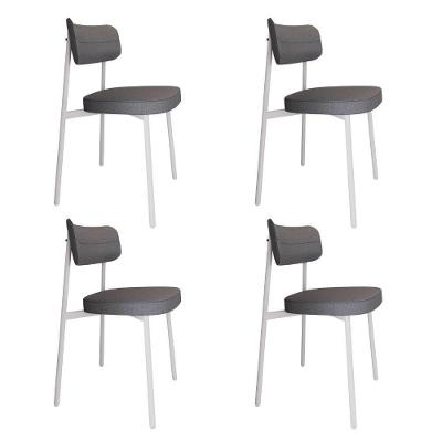 Cadeira Alloa Fixa C/4 Pés 50 X 44,7 X 83,8 Cm C/4 Un. Corriente Cinza Corriente Cinza