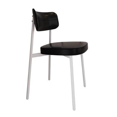 Cadeira Alloa Fixa C/4 Pés 50 X 44,7 X 83,8 Cm C/1 Un. Courino Preto Courino Preto