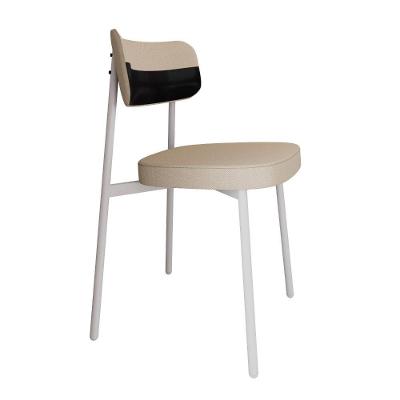 Cadeira Alloa Fixa C/4 Pés 50 X 44,7 X 83,8 Cm C/1 Un. Corriente Areia/courino Preto Corriente Areia/courino Preto