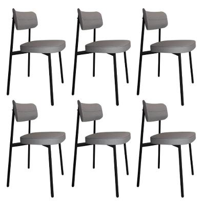 Cadeira Alloa Fixa C/4 Pés 50 X 44,7 X 83,8 Cm C/6 Un. Corriente Cinza Claro Corriente Cinza Claro