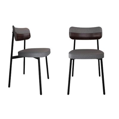 Cadeira Alloa Fixa C/4 Pés 50 X 44,7 X 83,8 Cm C/2 Un. Corriente Cinza/courino Café Corriente Cinza/courino Café