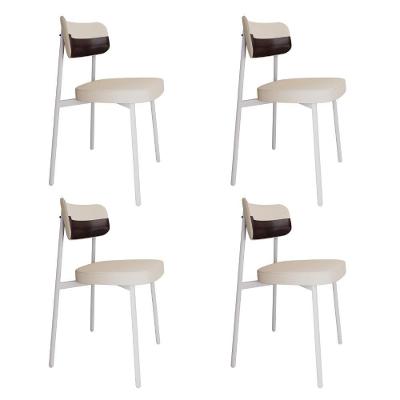 Cadeira Alloa Fixa C/4 Pés 50 X 44,7 X 83,8 Cm C/4 Un. Corriente Palha/courino Café Corriente Palha/courino Café