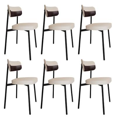 Cadeira Alloa Fixa C/4 Pés 50 X 44,7 X 83,8 Cm C/6 Un. Corriente Palha/courino Café Corriente Palha/courino Café