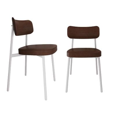 Cadeira Alloa Fixa C/4 Pés 50 X 44,7 X 83,8 Cm C/2 Un. Courino Whisky Courino Whisky