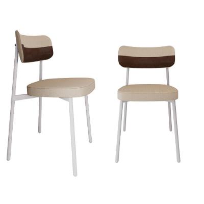 Cadeira Alloa Fixa C/4 Pés 50 X 44,7 X 83,8 Cm C/2 Un. Corriente Areiacourino Whisky Corriente Areia/courino Whisky
