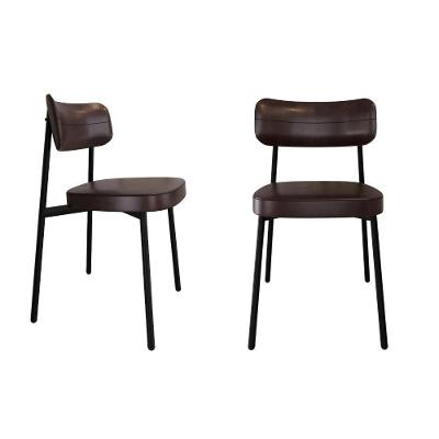 Cadeira Alloa Fixa C/4 Pés 50 X 44,7 X 83,8 Cm C/2 Un. Courino Café Courino Café