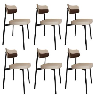 Cadeira Alloa Fixa C/4 Pés 50 X 44,7 X 83,8 Cm C/6 Un. Corriente Areiacourino Whisky Corriente Areia/courino Whisky