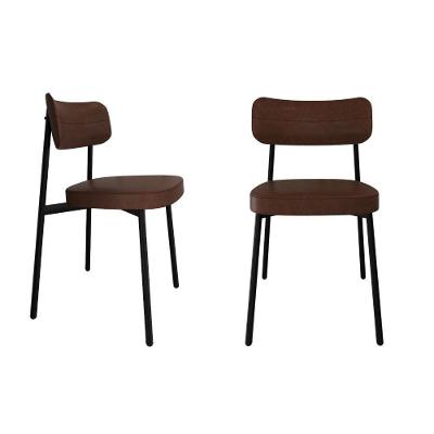 Cadeira Alloa Fixa C/4 Pés 50 X 44,7 X 83,8 Cm C/2 Un. Courino Whisky Courino Whisky