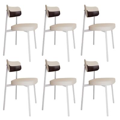 Cadeira Alloa Fixa C/4 Pés 50 X 44,7 X 83,8 Cm C/6 Un. Corriente Palha/courino Café Corriente Palha/courino Café