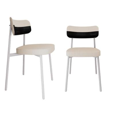 Cadeira Alloa Fixa C/4 Pés 50 X 44,7 X 83,8 Cm C/2 Un. Corriente Palha/courino Preto Corriente Palha/courino Preto