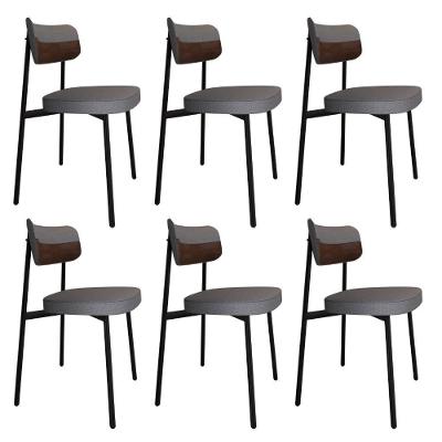 Cadeira Alloa Fixa C/4 Pés 50 X 44,7 X 83,8 Cm C/6 Un. Corriente Cinza/courino Whisky Corriente Cinza/courino Whisky