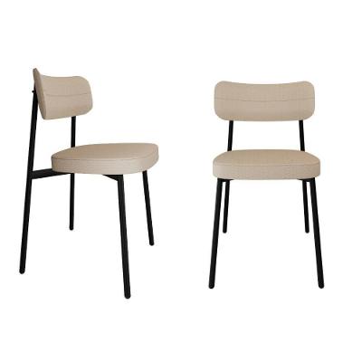 Cadeira Alloa Fixa C/4 Pés 50 X 44,7 X 83,8 Cm C/2 Un. Corriente Areia Corriente Areia