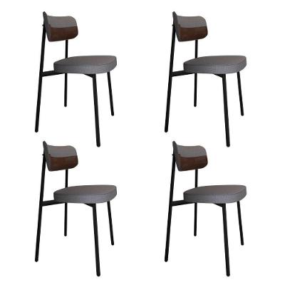 Cadeira Alloa Fixa C/4 Pés 50 X 44,7 X 83,8 Cm C/4 Un. Corriente Cinza/courino Whisky Corriente Cinza/courino Whisky