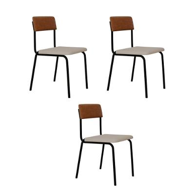 Cadeira Fit Fixa C/4 Pes 475 X 505 X 810 Mm C/3 Un. Crt.palha/courino Caramelo Crt Palha/courino Caramelo