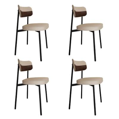 Cadeira Alloa Fixa C/4 Pés 50 X 44,7 X 83,8 Cm C/4 Un. Corriente Areiacourino Whisky Corriente Areia/courino Whisky