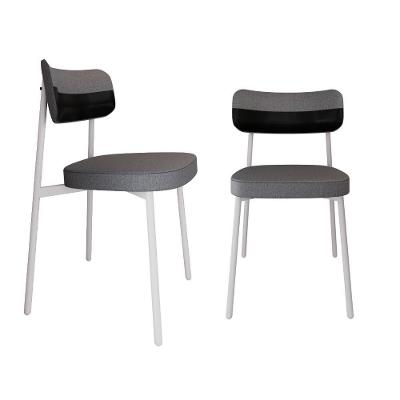 Cadeira Alloa Fixa C/4 Pés 50 X 44,7 X 83,8 Cm C/2 Un. Corriente Cinza/courino Preto Corriente Cinza/courino Preto