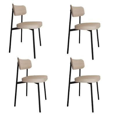 Cadeira Alloa Fixa C/4 Pés 50 X 44,7 X 83,8 Cm C/4 Un. Corriente Areia Corriente Areia