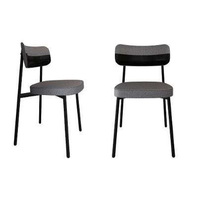 Cadeira Alloa Fixa C/4 Pés 50 X 44,7 X 83,8 Cm C/2 Un. Corriente Cinza/courino Preto Corriente Cinza/courino Preto