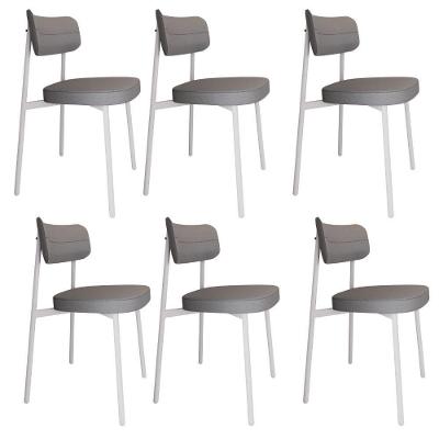 Cadeira Alloa Fixa C/4 Pés 50 X 44,7 X 83,8 Cm C/6 Un. Corriente Cinza Claro Corriente Cinza Claro