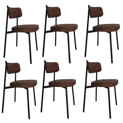 Cadeira Alloa Fixa C/4 Pés 50 X 44,7 X 83,8 Cm C/6 Un. Courino Whisky Courino Whisky