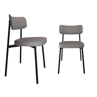 Cadeira Alloa Fixa C/4 Pés 50 X 44,7 X 83,8 Cm C/2 Un. Corriente Cinza Claro Corriente Cinza Claro