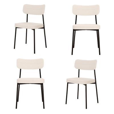 Cadeira Mynna Fixa C/4 Pes 525 X 470 X 790 Mm C/4 Un. Corriente Palha Corriente Palha
