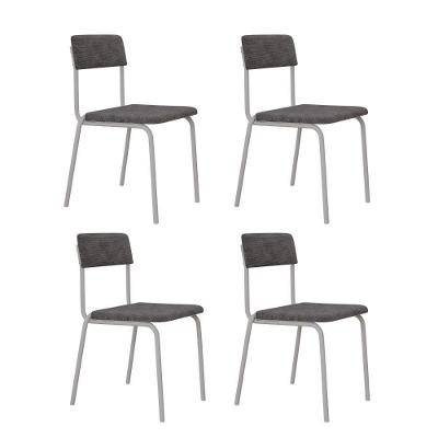 Cadeira Fit Fixa C/4 Pes 475 X 505 X 810 Mm C/4 Un Pés Brancos. Nevoa Nevoa