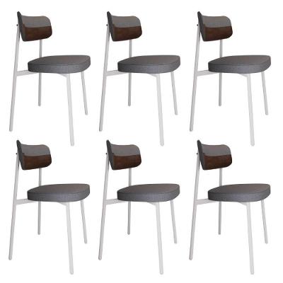 Cadeira Alloa Fixa C/4 Pés 50 X 44,7 X 83,8 Cm C/6 Un. Corriente Cinza/courino Whisky Corriente Cinza/courino Whisky