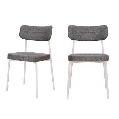 Cadeira Mynna Fixa C/4 Pes 525 X 470 X 790 Mm C/2 Um Pés Brancos. Corriente Cinza Corriente Cinza