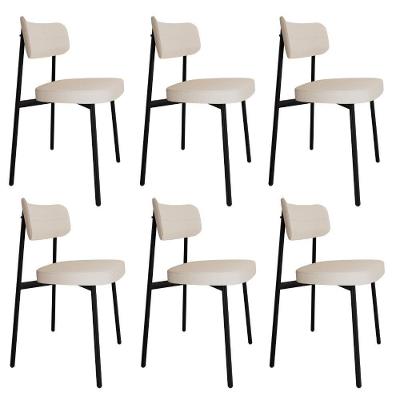 Cadeira Alloa Fixa C/4 Pés 50 X 44,7 X 83,8 Cm C/6 Un. Corriente Palha Corriente Palha