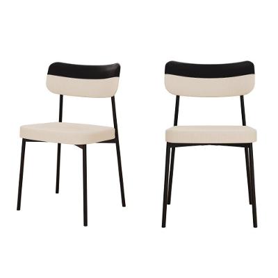 Cadeira Mynna Fixa C/4 Pes 525 X 470 X 790 Mm C/2 Un.crt.areia/courino Preto Crt Areia/courino Preto