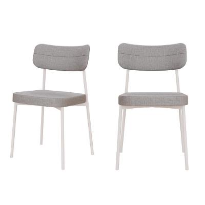 Cadeira Mynna Fixa C/4 Pes 525 X 470 X 790 Mm C/2 Um Pés Brancos. Corriente Cinza Claro Corriente Cinza Claro