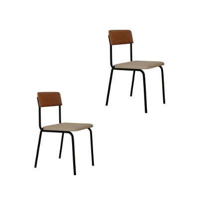 Cadeira Fit Fixa C/4 Pes 475 X 505 X 810 Mm C/2 Un. Crt.areia/courino Caramelo Crt Areia/courino Caramelo