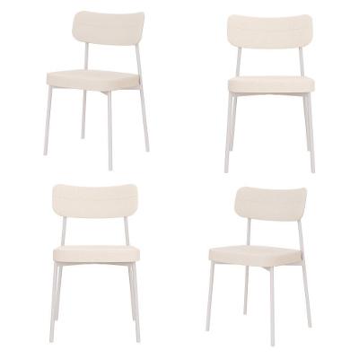 Cadeira Mynna Fixa C/4 Pes 525 X 470 X 790 Mm C/4 Um Pés Brancos. Corriente Palha Corriente Palha