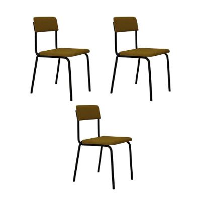 Cadeira Fit Fixa C/4 Pes 475 X 505 X 810 Mm C/3 Un. Mostarda Mostarda