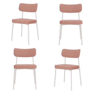Cadeira Mynna Fixa C/4 Pes 525 X 470 X 790 Mm C/4 Um Pés Brancos. Linked Rosa Linked Rosa